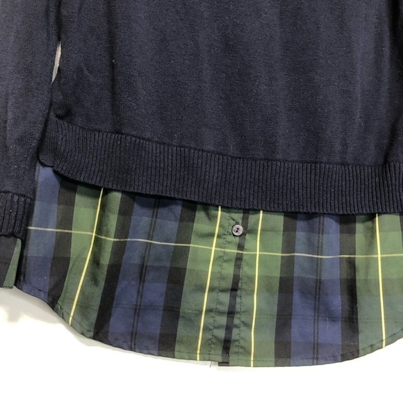 Foxcroft Layered Combo Tartan Sweater, size XS - Picture 4 of 12